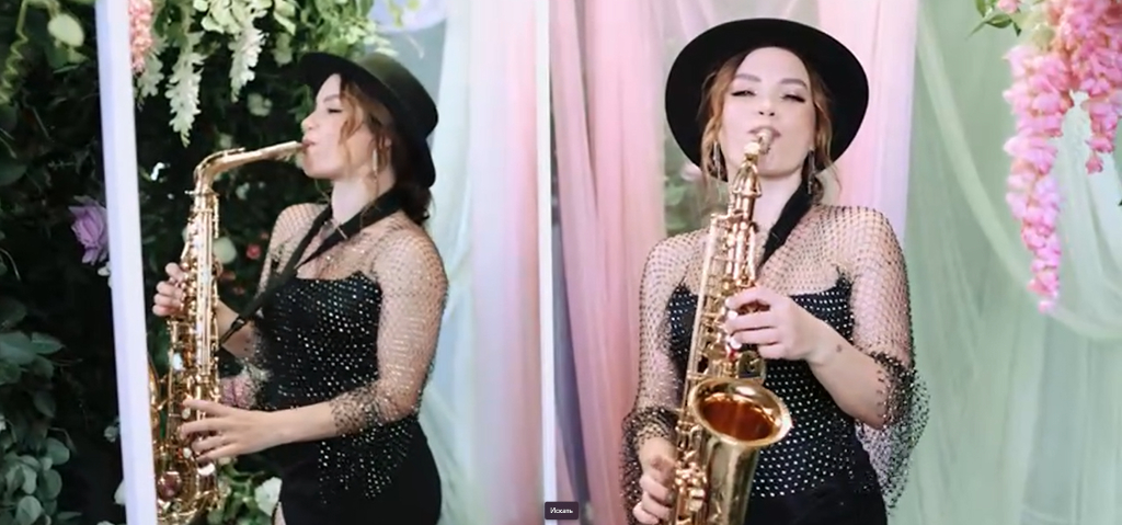 Живое выступление саксофонистки IVA SAX на дне рождения в Киеве с атмосферной lounge музыкой